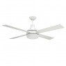 52" Quantum Modern 4 Blade Ceiling Fan by TroposAir - Pure White (light optional)