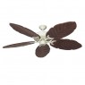 Raindance 100 Series Ceiling Fan - White - Dark Walnut Blades