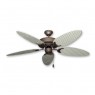 Bamboo Raindance Ceiling Fan - Antique White Blades (bamboo side shown)