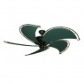 Nautical Raindance Ceiling Fan - Matte Black - Green Blades