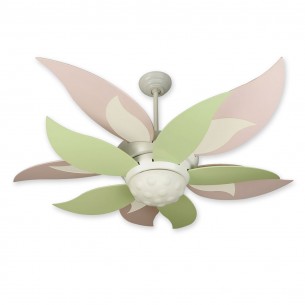 Craftmade Bloom Flower Ceiling Fan w/ Pink & Green Blades - BL52W-BBLGRN