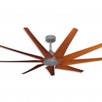 72" TroposAir Liberator WiFi Enabled Indoor/Outdoor Ceiling Fan - Brushed Nickel w/ Natural Cherry Blades
