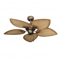42" Tropical Ceiling Fan - Gulf Coast Bombay - Antique Bronze w/ 3 Blade Finishes
