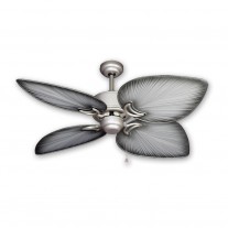 50" Gulf Coast Bombay - Brushed Nickel Tropical Ceiling Fan w/ 3 Blade Finishes