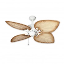 50" Gulf Coast Bombay - Pure White Tropical Ceiling Fan w/ 3 Blade Finishes
