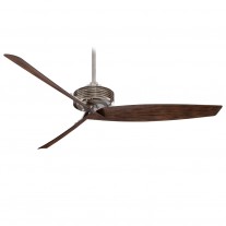 62" Gilera Ceiling Fan by Minka Aire - F733-BS/BN - Brushed Nickel and Steel w/ Medium Maple 