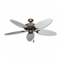 52" Outdoor Wet Rated Bamboo Raindance Ceiling Fan Antique Bronze - 6 Blade Finishes