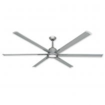 TroposAir Titan II 84" Ceiling Fan - Brushed Nickel (shown with optional LED light)