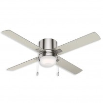 52" Hunter Minikin indoor Ceiling Fan With LED Module - 50953 - Brushed Nickel