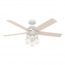 52" Hunter Hardwick Ceiling Fan With LED Module - 51332 - Fresh White