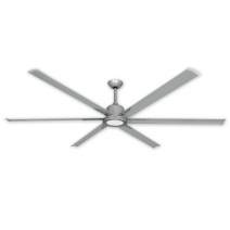 TroposAir Titan II 84" Ceiling Fan - Brushed Nickel (shown with optional LED light)