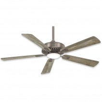 52" Minka Aire Contractor LED Indoor Ceiling Fan - Burnished Nickel Finish with Savannah Grey Blades and LED light kit