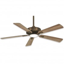 52" Minka Aire Contractor LED Indoor Ceiling Fan - Heirloom Bronze Finish with Barnwood Blades and LED light kit