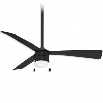 44" Minka Aire Vital LED Indoor Ceiling Fan - coal finish with coal blades and LED light kit