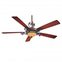 68" Minka Aire Napoli II LED Indoor Ceiling Fan - Sterling Walnut Finish with Sterling Walnut Shaded Blades and Integrated Light