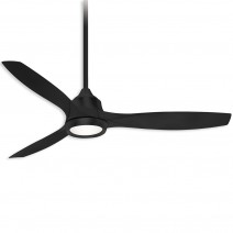 60" Minka Aire Skyhawk Dry Indoor LED Ceiling Fan - coal finish with coal blades and LED light kit