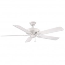 60" Fanimation Edgewood Wet Outdoor Ceiling Fan Matte White finish with Matte White Blades