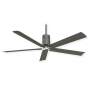 60" Minka Aire Clean Ceiling Fan - F684L-GI/BN - DC Motor - Grey Iron w/ Brushed Nickel Finish
