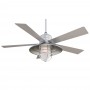 54" RainMan Ceiling Fan by Minka Aire - F582L-GL Galvanized Finish with Light Kit