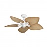 42" Bombay Ceiling Fan - Pure White - Tan Blades