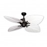 50" Bombay Hawaiian Style Ceiling Fan - Oil Rubbed Bronze - Pure White Palm Style Blades