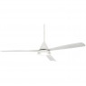 54" Cone Ceiling Fan by Minka Aire -F541L-WH - White w/ LED Light