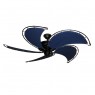 Nautical Raindance Ceiling Fan - Matte Black - Blue Blades