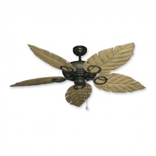 Trinidad Ceiling Fan Oil Rubbed Bronze - Driftwood Leaf Blades