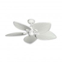 42" Tropical Ceiling Fan - Gulf Coast Bombay - Pure White w/ 3 Blade Finishes