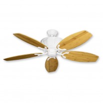 52" Centurion Bamboo Ceiling Fan - Subtle Tropical Styling by Gulf-Coast Fans - Pure White