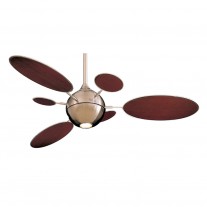 54" Cirque Ceiling Fan by Minka Aire Fans - F596L-BN With FB196-MG Mahogany Blades