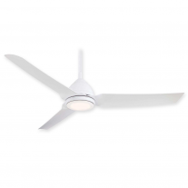 54" Minka Aire Java LED Ceiling Fan F753L-WHF - Flat White Finish w/ Light