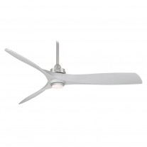 60" Aviation LED Ceiling Fan by Minka Aire - F853L-BN/SL Brushed Nickel w/ Silver Blades