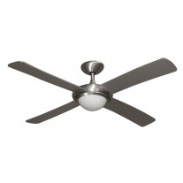 52" Gulf-Coast Luna Ceiling Fan - Brushed Aluminum Damp Rated Outdoor Contemporary Fan
