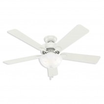 52" Hunter Swanson Bowl indoor Ceiling Fan With LED Module - 50908 - Fresh White