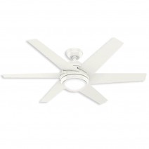 52" Hunter Soto Outdoor Ceiling Fan With LED Module - 50977 - Fresh White