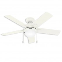 44" Hunter Zeal Indoor Ceiling Fan With LED Module - 51457 - Fresh White