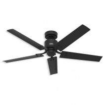 52" Hunter Windbound Outdoor Ceiling Fan With LED Module - 51459 - Flat Matte Black