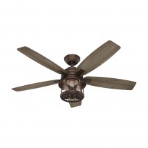 52" Hunter Coral Bay Outdoor Ceiling Fan With LED Module - 51469 - Copper