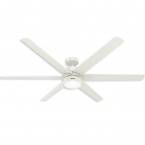  72" Hunter Solaria Outdoor Ceiling Fan With LED Module - 51477 - Fresh White