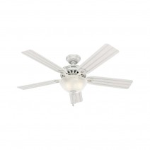  52" Hunter Beachcomber Ceiling Fan With LED Module - 53122 - White ETL Damp