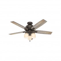 52" Hunter Donegan Collection Ceiling Fan With LED Module - 53336 - 3 - Light Onyx Bengal