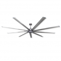 96" TroposAir Liberator - Extra Large Ceiling Fan - Bruhsed Nickel - Extruded Aluminum Blades - WiFi