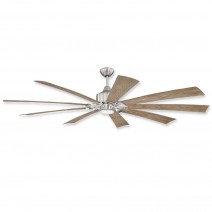 70" Craftmade Eastwood Brushed Polished Nickel Finish with Driftwood Blades and Light Kit
