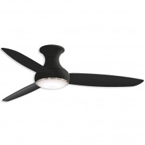 54" Minka Aire Concept-III Flush mount LED Outdoor Ceiling Fan F467L-CL - Coal Finish with LED light kit