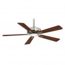52" Minka Aire Contractor LED Indoor Ceiling Fan - Brushed Nickel Finish/Medium Maple/Dark Walnut Blades and LED light kit