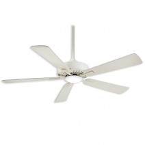 52" Minka Aire Contractor LED Indoor Ceiling Fan - bone white finish with bone white blades and LED light kit