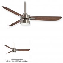 Minka Aire Rudolph F727-BN/MM - 52" Ceiling Fan Brushed Nickel