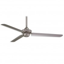 54" Minka Aire Steal Dry Indoor Ceiling Fan - brushed nickel finish with brushed nickel blades