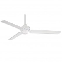 54" Minka Aire Steal Dry Indoor Ceiling Fan - flat white finish with flat white blades